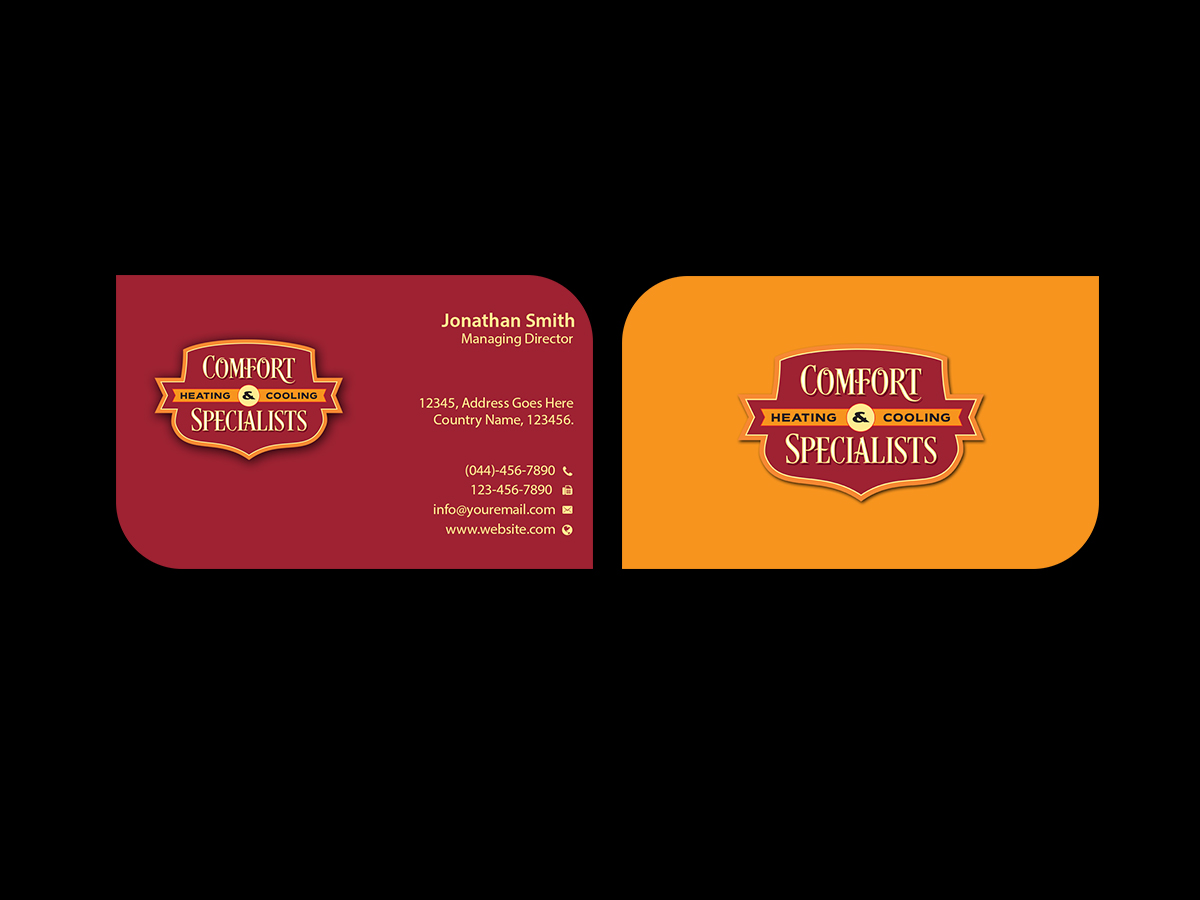 Business Card Design by Creations Box 2015 for comfort specialists llc | Design #12558208