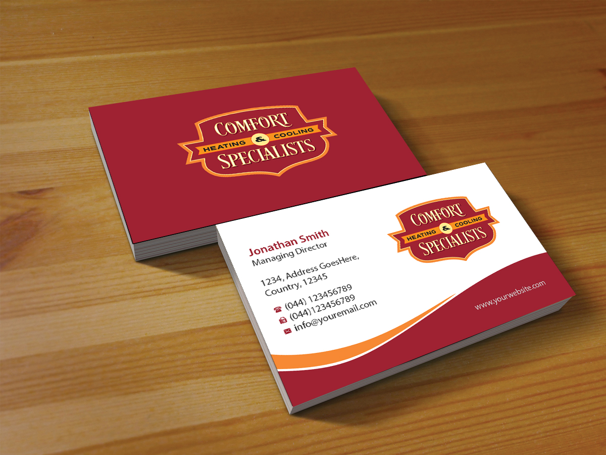 Business Card Design by Creations Box 2015 for comfort specialists llc | Design #12558225