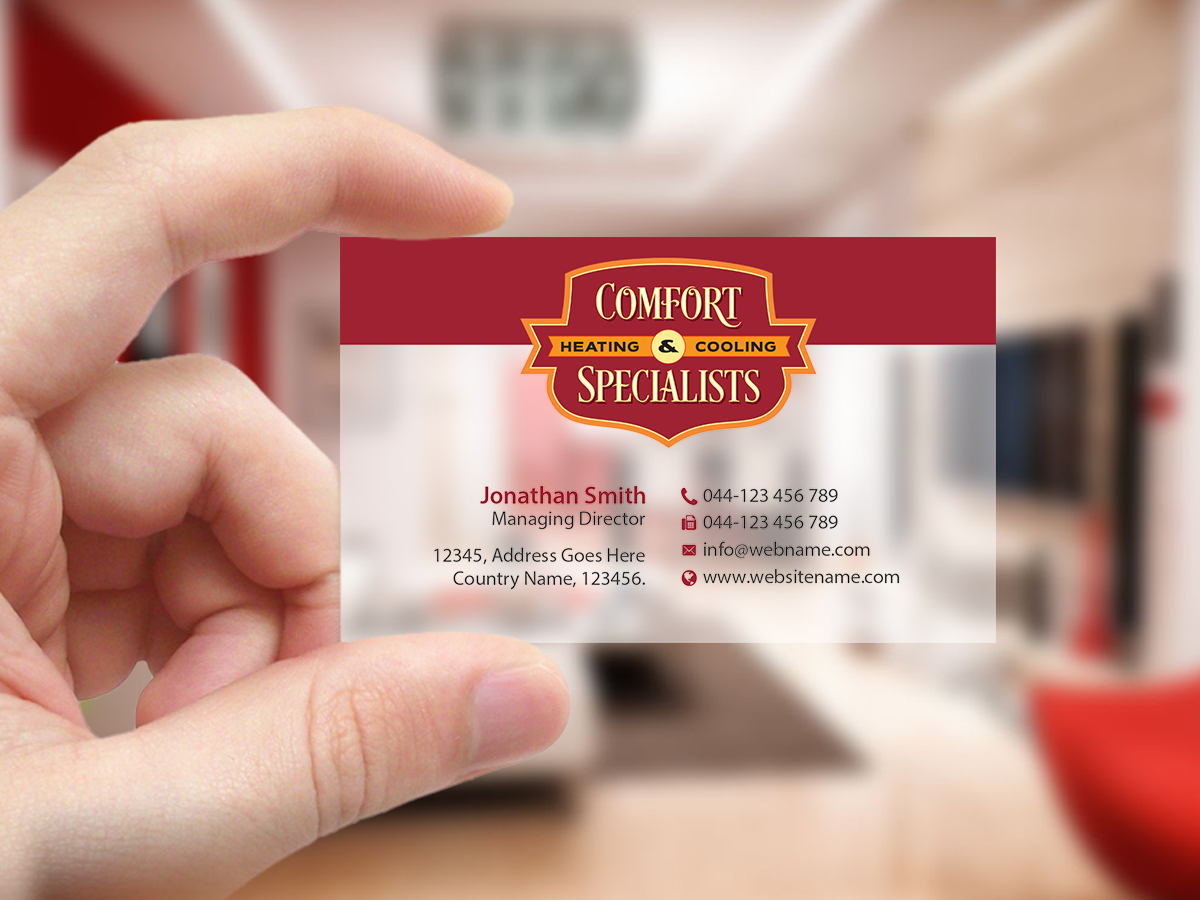 Business Card Design by Creations Box 2015 for comfort specialists llc | Design #12558232