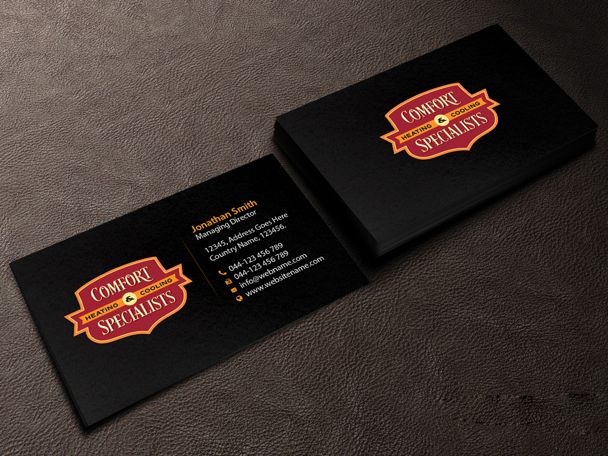 Diseño de Tarjeta de Presentación por Creations Box 2015 para comfort specialists llc | Diseño #12558234