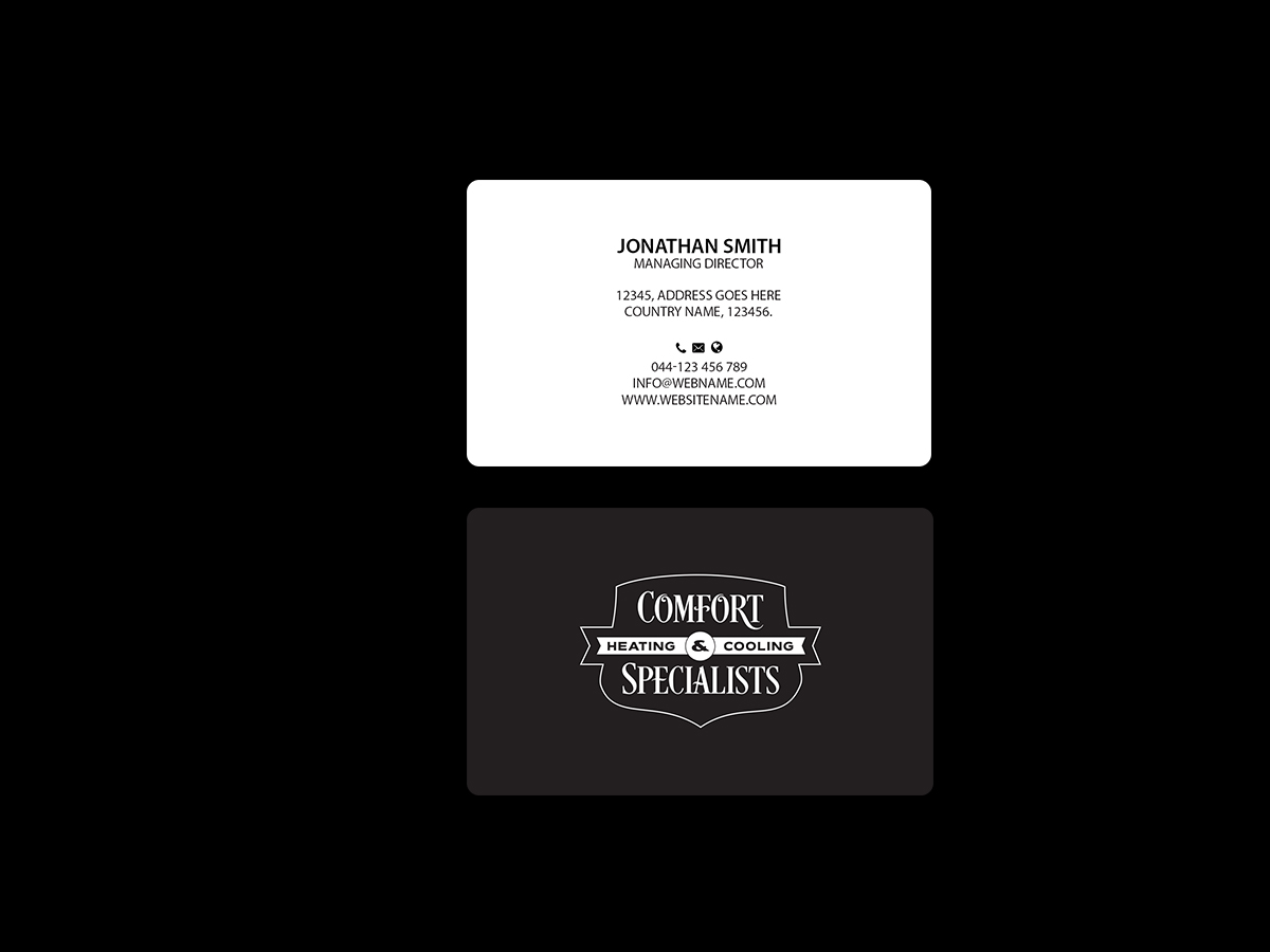 Business Card Design by Creations Box 2015 for comfort specialists llc | Design #12558238