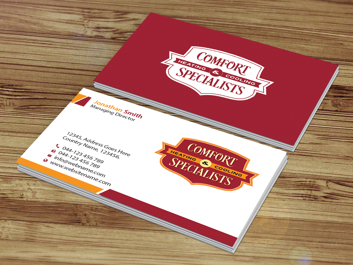 Business Card Design by Creations Box 2015 for comfort specialists llc | Design #12558242