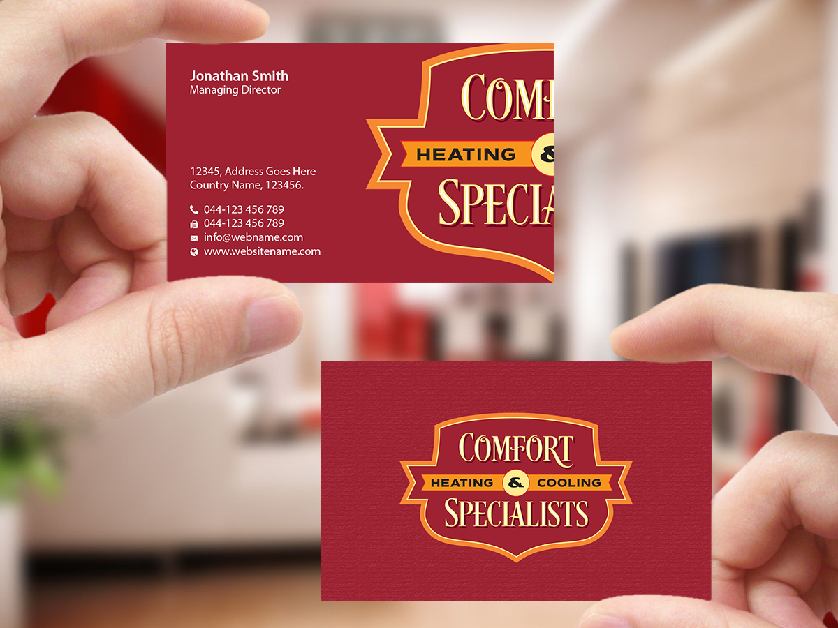 Business Card Design by Creations Box 2015 for comfort specialists llc | Design #12558243