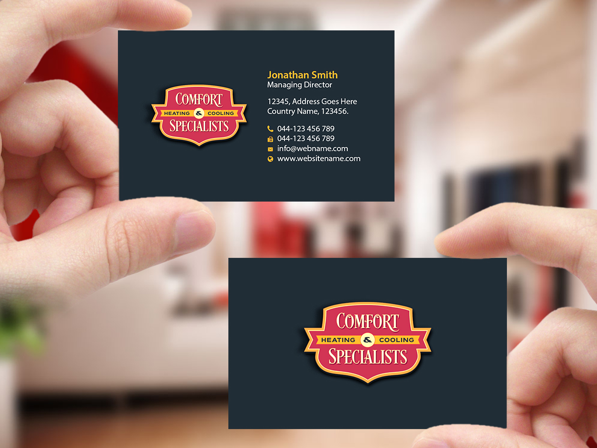 Diseño de Tarjeta de Presentación por Creations Box 2015 para comfort specialists llc | Diseño #12558244