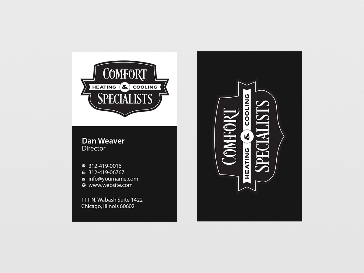 Business Card Design by Creations Box 2015 for comfort specialists llc | Design #12558247