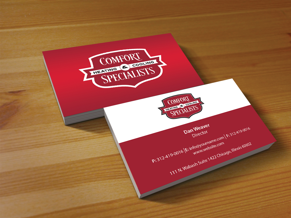 Business Card Design by Creations Box 2015 for comfort specialists llc | Design #12558248