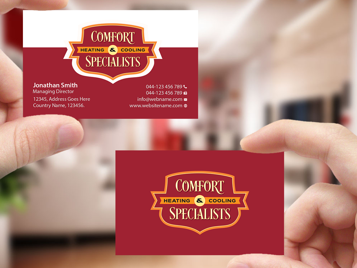 Business Card Design by Creations Box 2015 for comfort specialists llc | Design #12558262