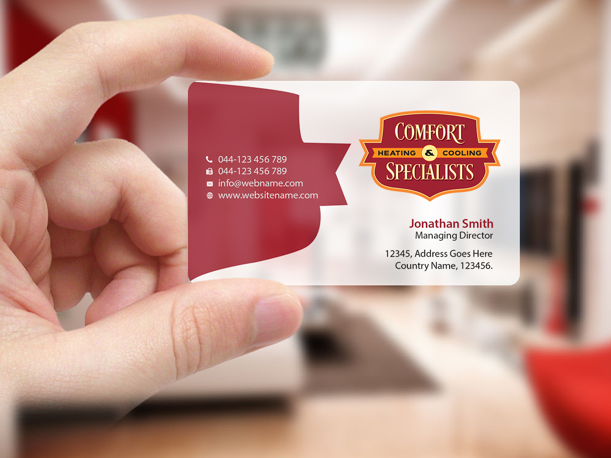 Business Card Design by Creations Box 2015 for comfort specialists llc | Design #12558285