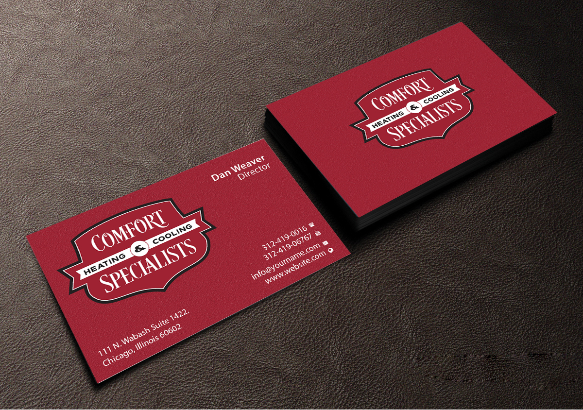 Business Card Design by Creations Box 2015 for comfort specialists llc | Design #12558298