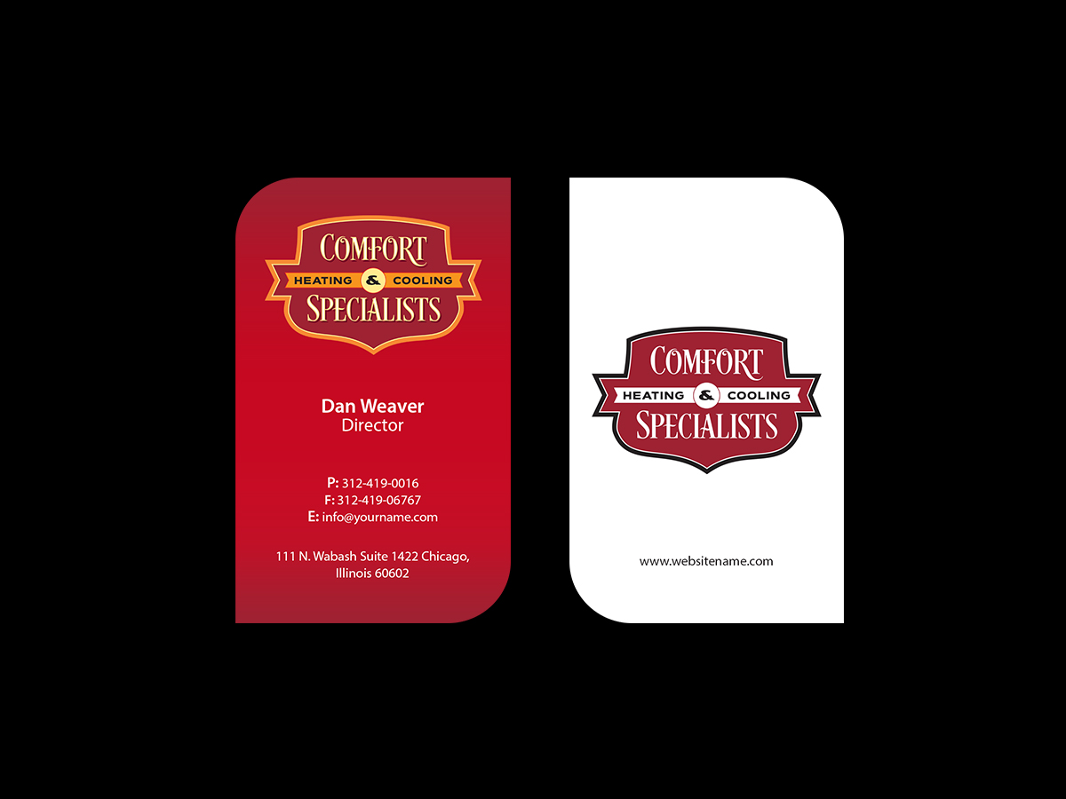 Business Card Design by Creations Box 2015 for comfort specialists llc | Design #12558300