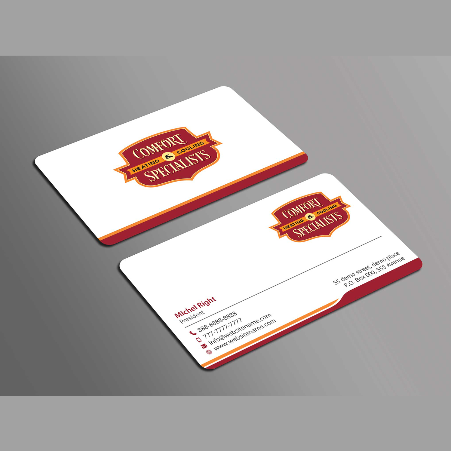 Business Card Design by Right_D for comfort specialists llc | Design #12550299