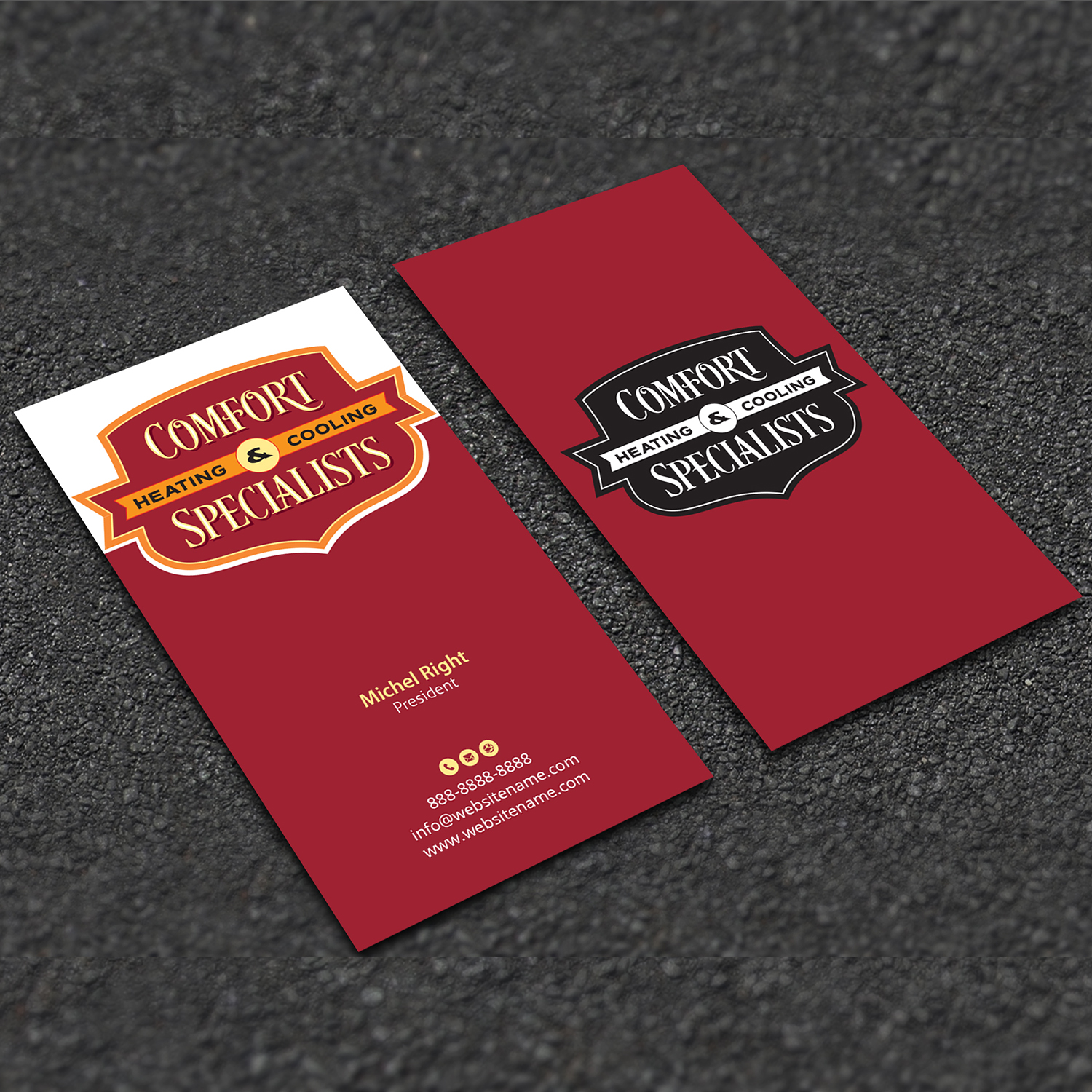 Business Card Design by Right_D for comfort specialists llc | Design #12550316