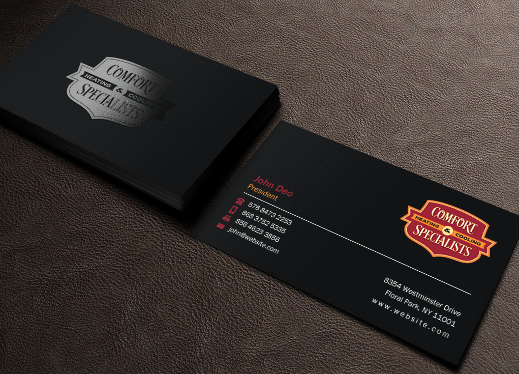 Business Card Design by Brand aid for comfort specialists llc | Design #12554242