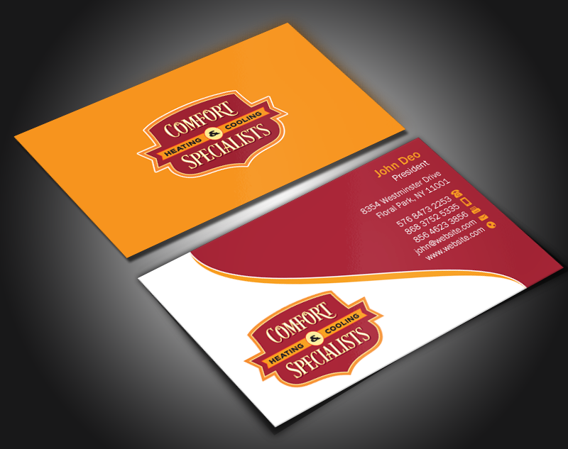 Business Card Design by Brand aid for comfort specialists llc | Design #12554251