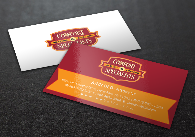 Business Card Design by Brand aid for comfort specialists llc | Design #12554252