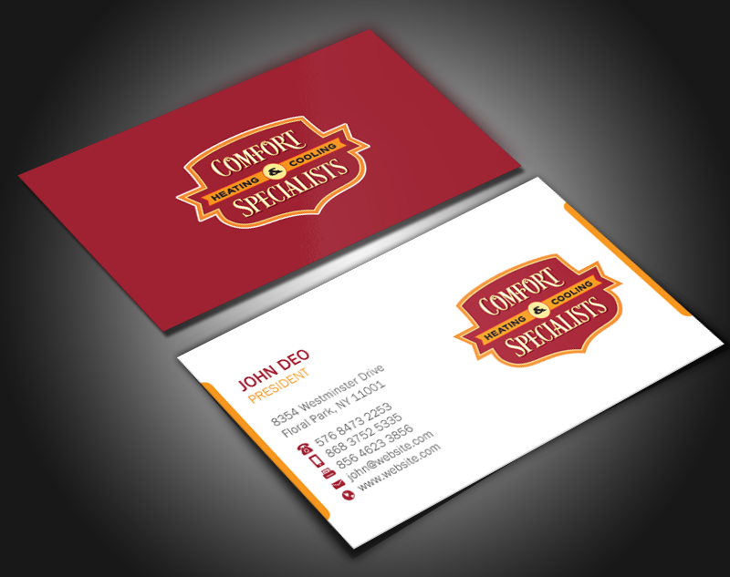 Business Card Design by Brand aid for comfort specialists llc | Design #12554255