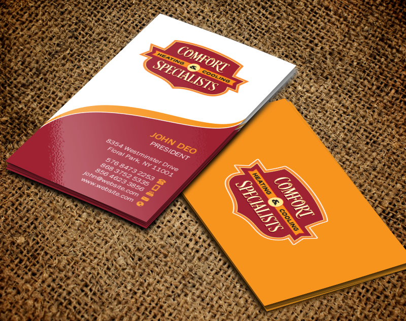 Business Card Design by Brand aid for comfort specialists llc | Design #12554258