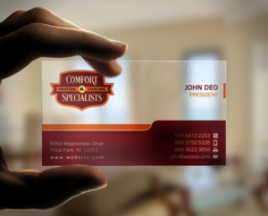 Business Card Design by Brand aid for comfort specialists llc | Design: #12554262