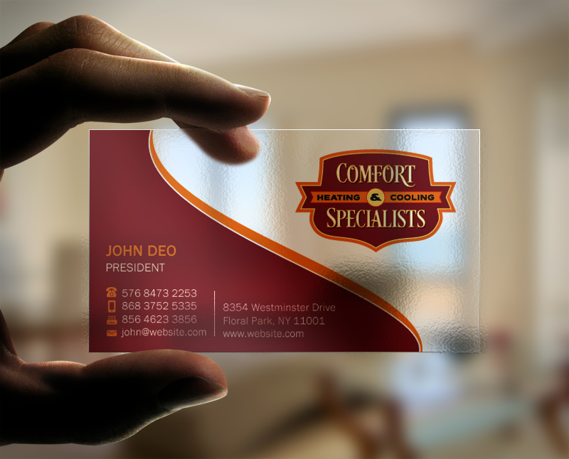 Business Card Design by Brand aid for comfort specialists llc | Design #12554267
