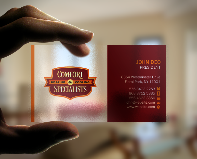 Business Card Design by Brand aid for comfort specialists llc | Design #12554268