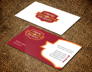 Business Card Design by Brand aid for comfort specialists llc | Design: #12568376
