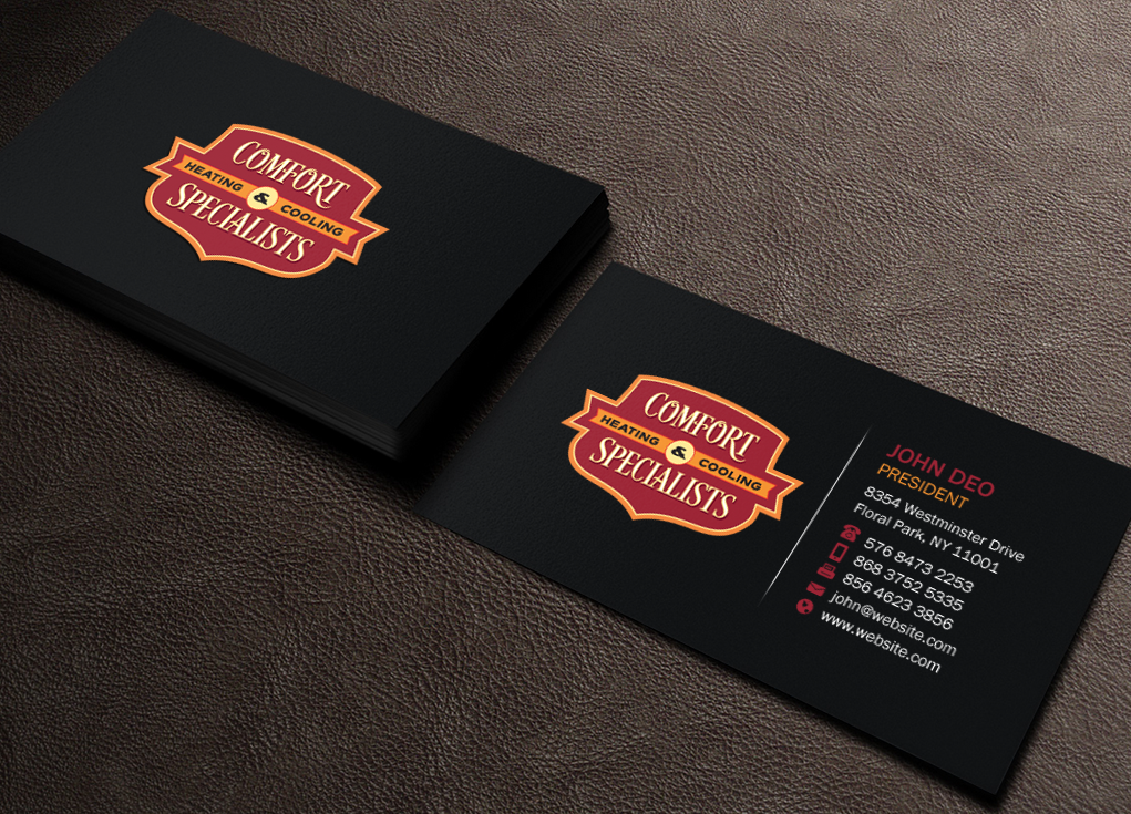 Design de Carte de Visite par Brand aid pour comfort specialists llc | Design #12693404