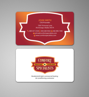 Business Card Design by chandrayaan.creative for comfort specialists llc | Design: #12551279