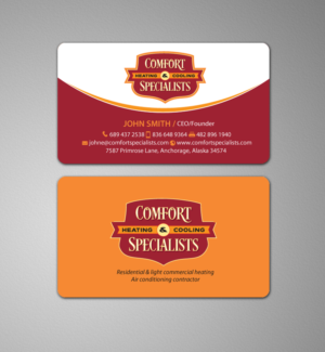 Business Card Design by chandrayaan.creative for comfort specialists llc | Design: #12551280