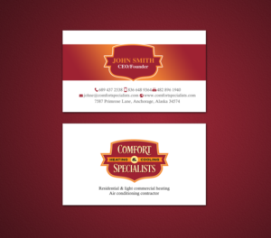 Business Card Design by chandrayaan.creative for comfort specialists llc | Design: #12551368