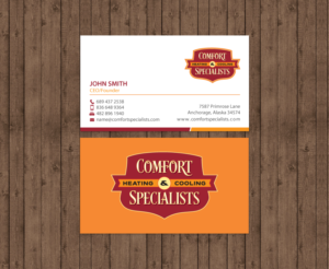 Business Card Design by chandrayaan.creative for comfort specialists llc | Design: #12551555