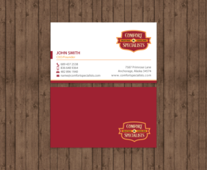 Business Card Design by chandrayaan.creative for comfort specialists llc | Design: #12551556