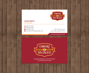 Business Card Design by chandrayaan.creative for comfort specialists llc | Design: #12551558