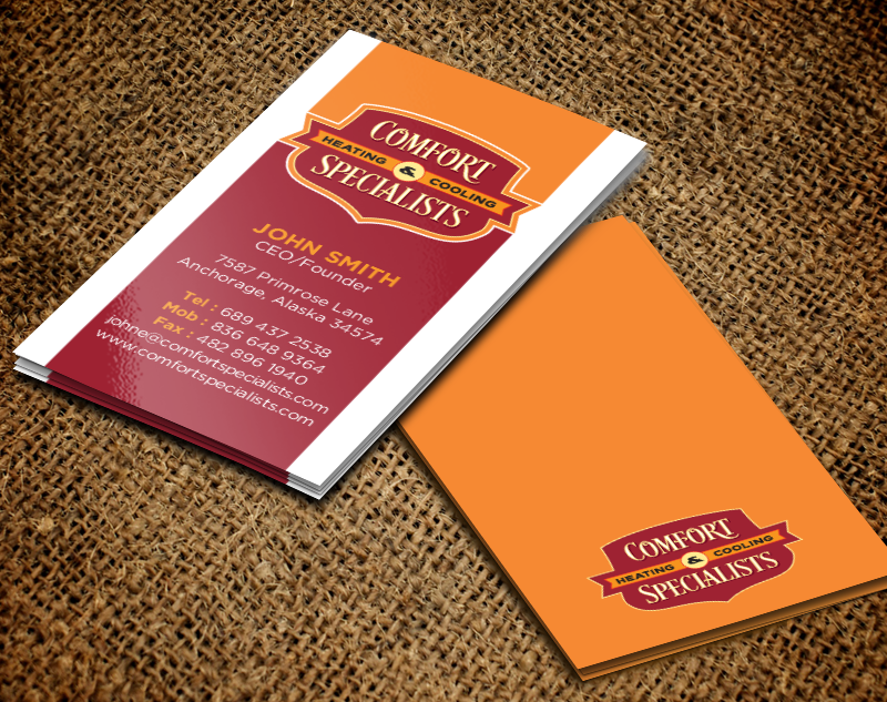 Business Card Design by chandrayaan.creative for comfort specialists llc | Design #12551562
