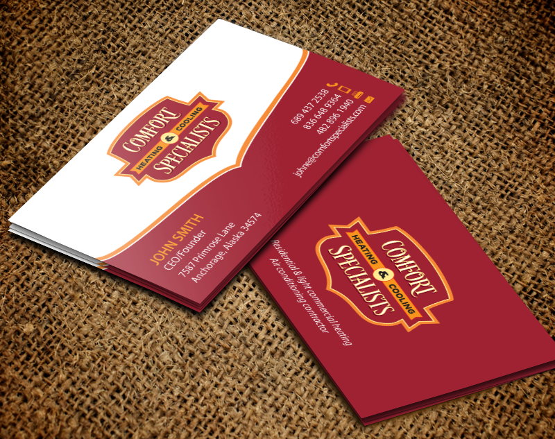 Business Card Design by chandrayaan.creative for comfort specialists llc | Design #12551566