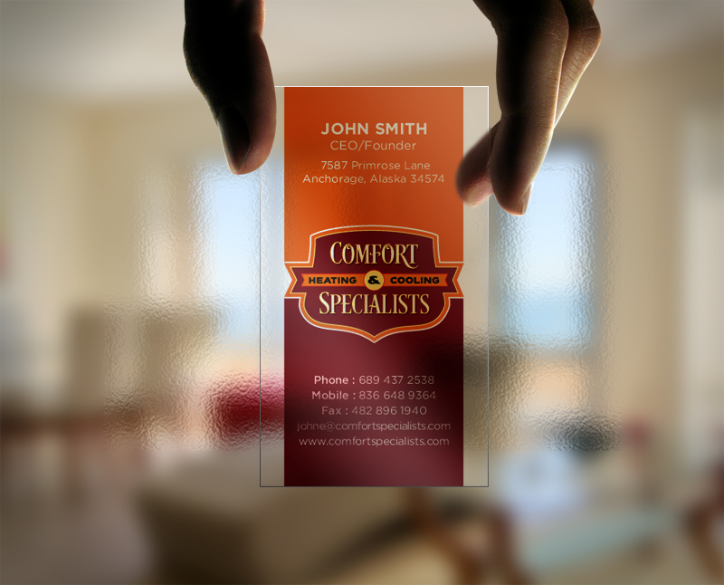 Business Card Design by chandrayaan.creative for comfort specialists llc | Design #12551569