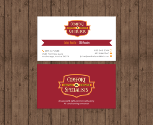 Business Card Design by chandrayaan.creative for comfort specialists llc | Design: #12552911