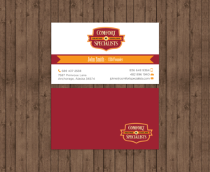 Business Card Design by chandrayaan.creative for comfort specialists llc | Design: #12552912