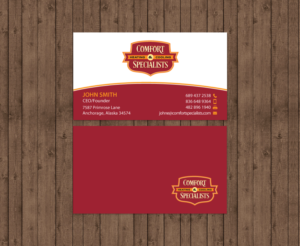 Business Card Design by chandrayaan.creative for comfort specialists llc | Design: #12552917