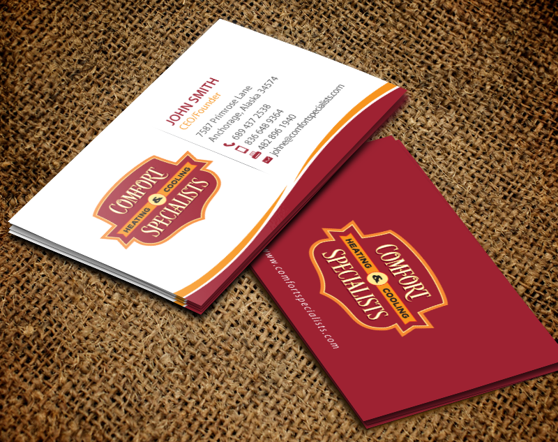 Business Card Design by chandrayaan.creative for comfort specialists llc | Design #12552920