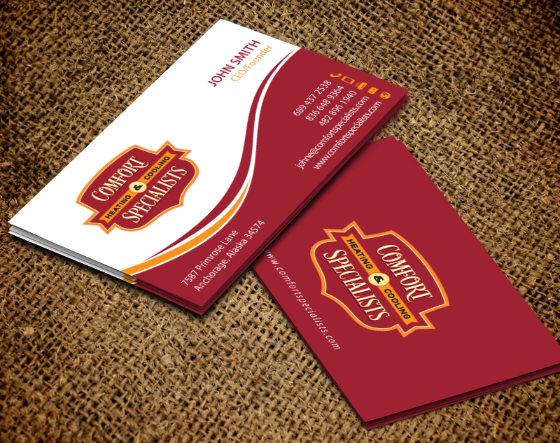 Business Card Design by chandrayaan.creative for comfort specialists llc | Design #12552976