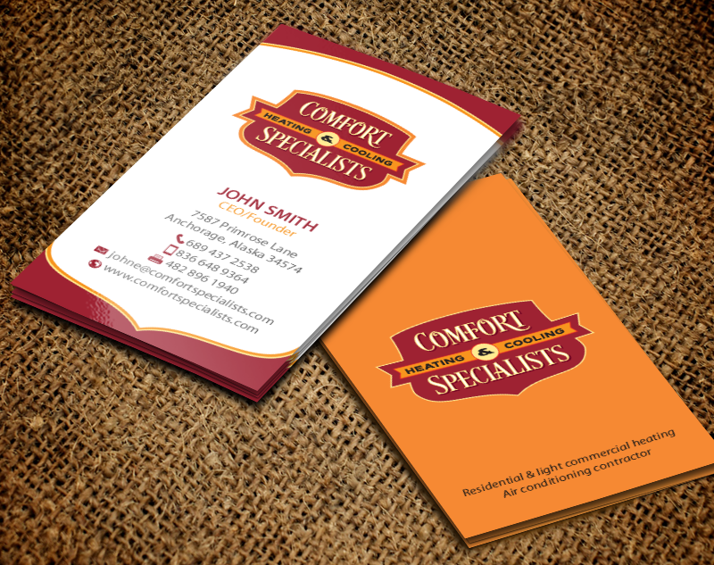 Business Card Design by chandrayaan.creative for comfort specialists llc | Design #12553834