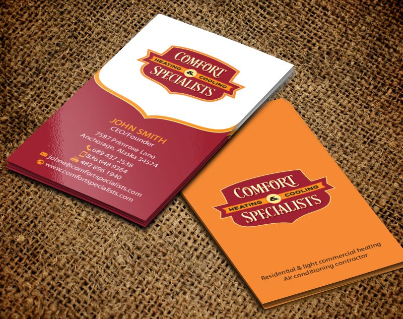 Business Card Design by chandrayaan.creative for comfort specialists llc | Design #12553835