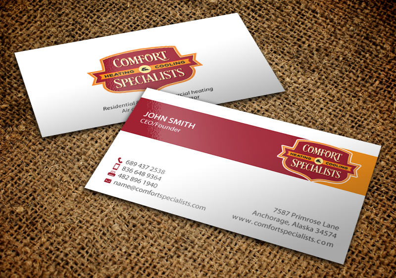 Business Card Design by chandrayaan.creative for comfort specialists llc | Design #12553838