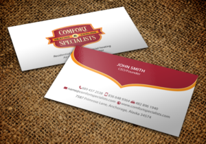 Business Card Design by chandrayaan.creative for comfort specialists llc | Design: #12553964