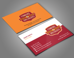 Business Card Design by chandrayaan.creative for comfort specialists llc | Design: #12555660