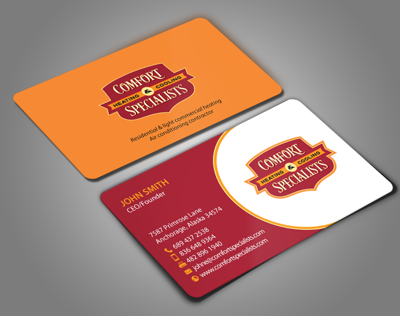 Business Card Design by chandrayaan.creative for comfort specialists llc | Design #12555663