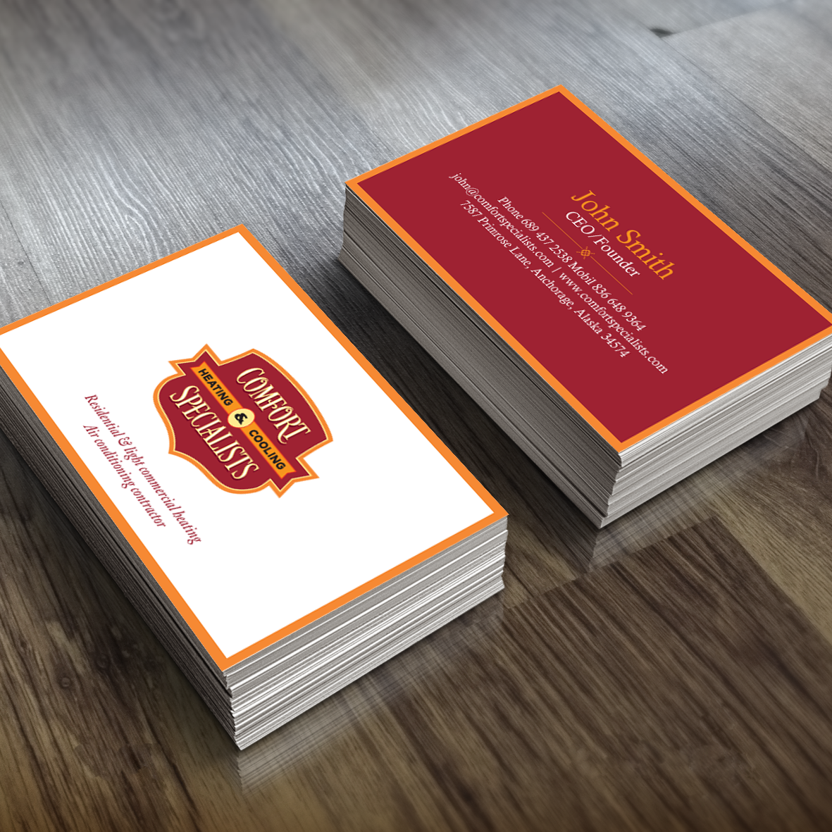 Business Card Design by chandrayaan.creative for comfort specialists llc | Design #12564150
