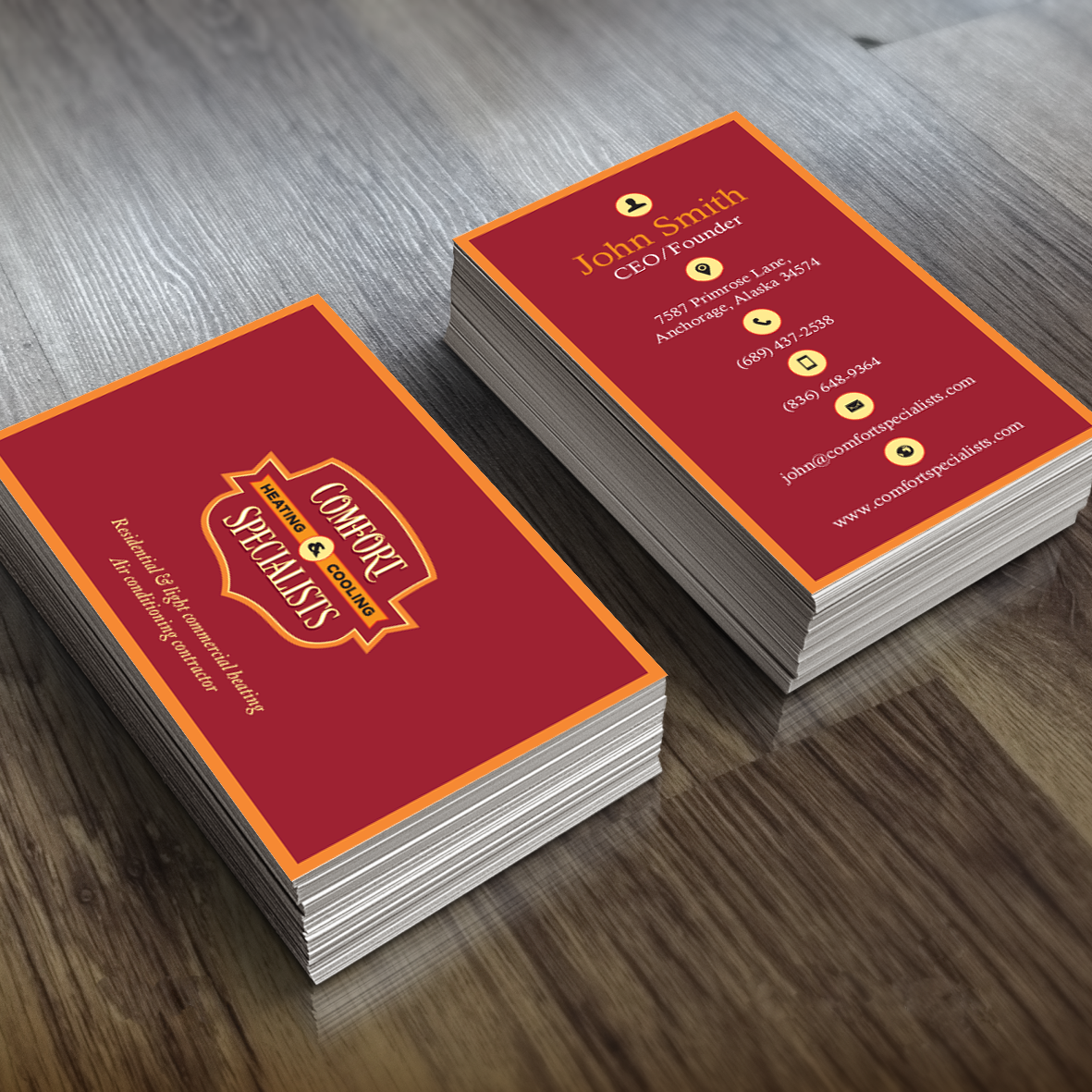 Business Card Design by chandrayaan.creative for comfort specialists llc | Design #12564153