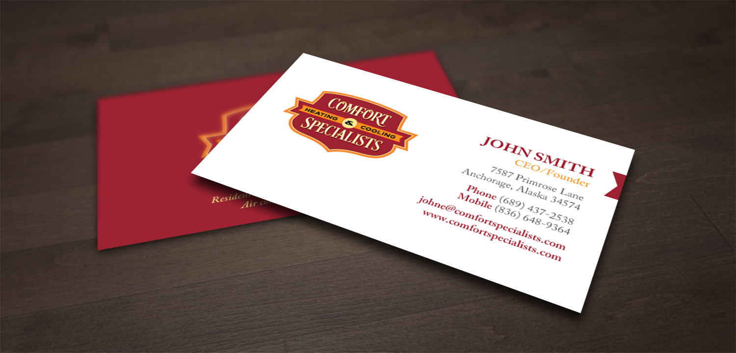 Business Card Design by chandrayaan.creative for comfort specialists llc | Design #12564155