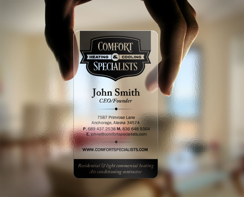Business Card Design by chandrayaan.creative for comfort specialists llc | Design #12564177
